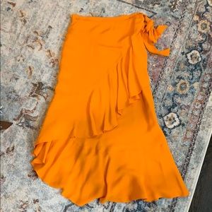 Rodebjer Hazel Twill Buttoned Wrap Skirt S